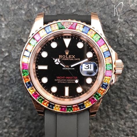 rolex tutti frutti rose gold